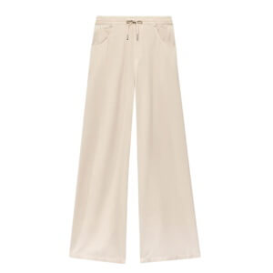 Mint Velvet Neutral Stone Washed Wide Leg Trousers